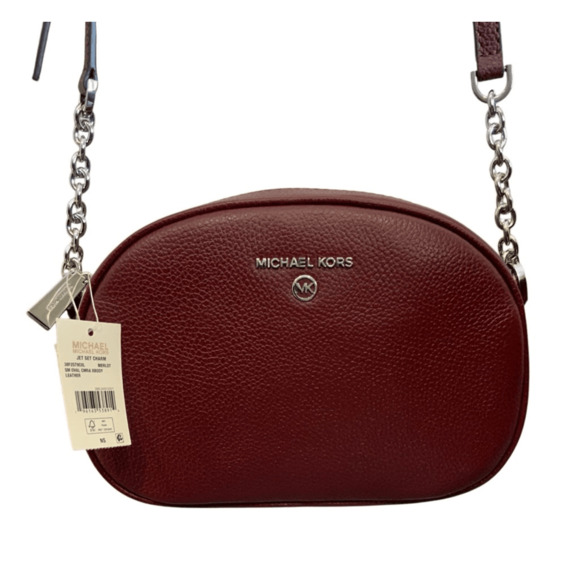 Michael Kors Leather Crossbody Jet Set Bag - Picture 2 of 12